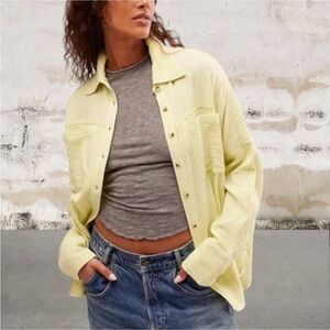 NWOT Free People We The Free New With Tags Cardiff Button Down